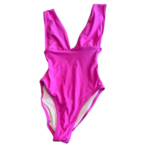 Size 0 J.Crew Re-Imagined Womens New One Piece Hot Pink Bathing Suit - Picture 1 of 11